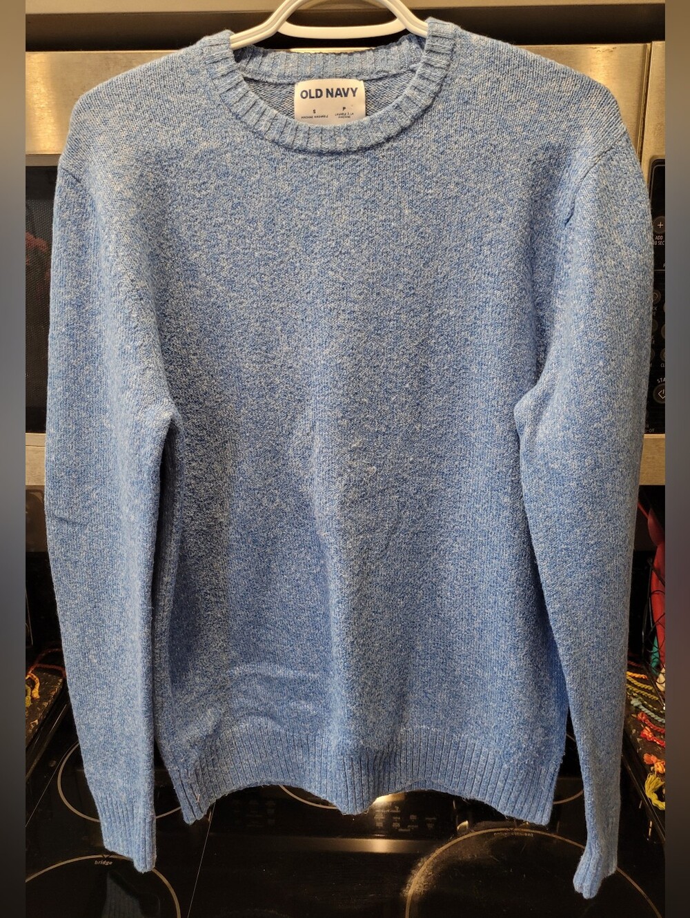Old Navy Men's Heather Sky Blue Crewneck Pullover